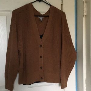 Cropped Brown Knit Cardigan | H&M